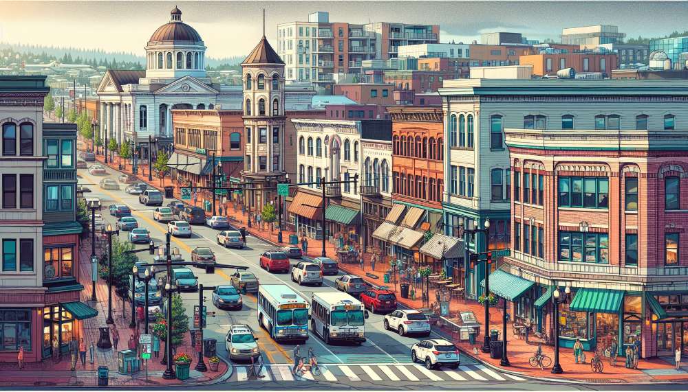 A vibrant street scene in Eastside