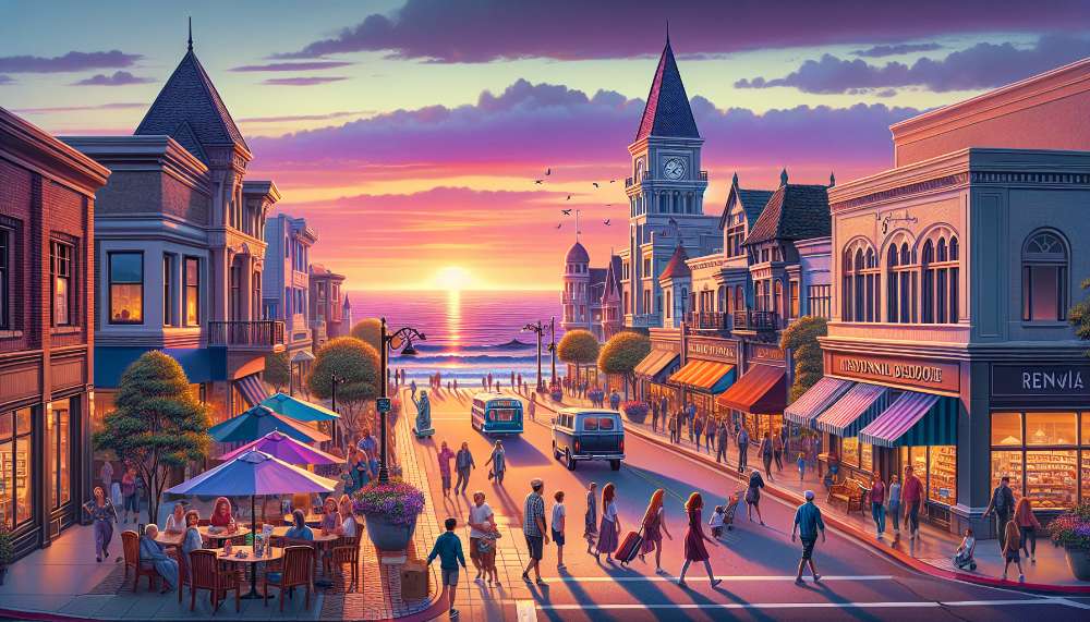 A vibrant street scene in Peacock