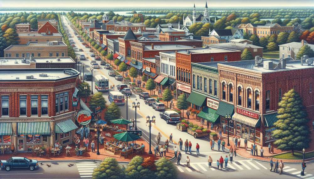 A vibrant street scene in Bryant Pattengill West