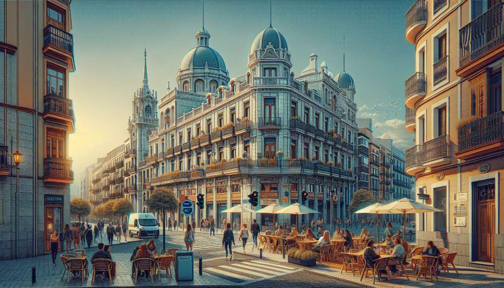 A vibrant street scene in Santa Cruz de Tenerife