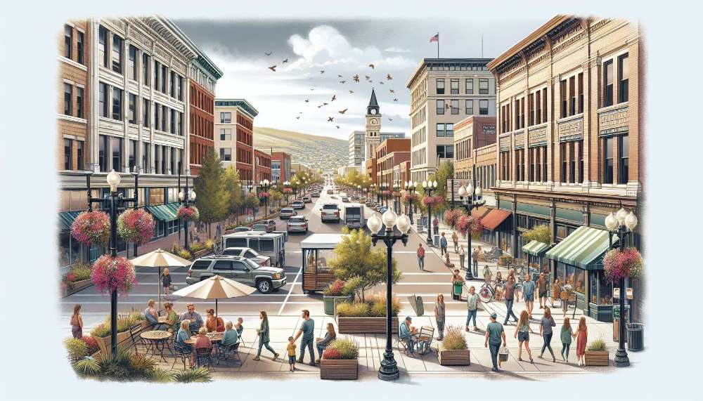 A vibrant street scene in Ogden