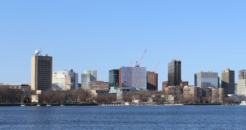 A vibrant street scene in Boston