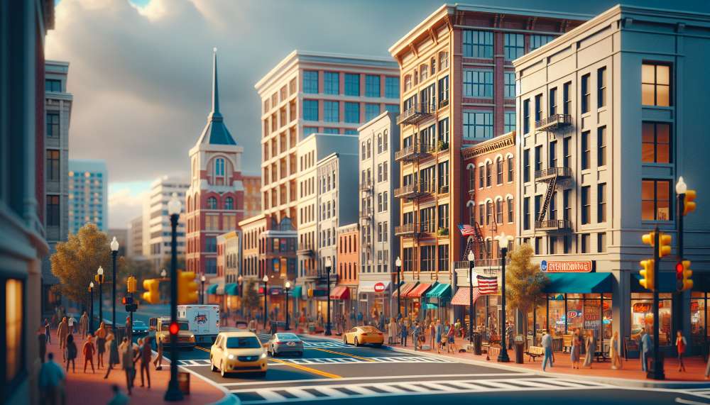 A vibrant street scene in Waldorf