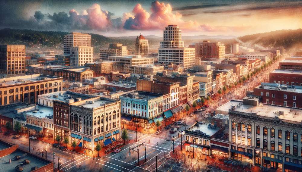 A vibrant street scene in Cumberland