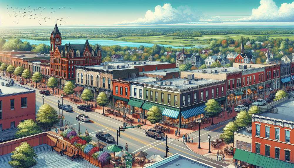 A vibrant street scene in Lancaster