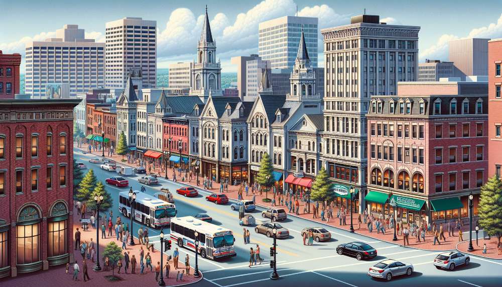 A vibrant street scene in New Britain