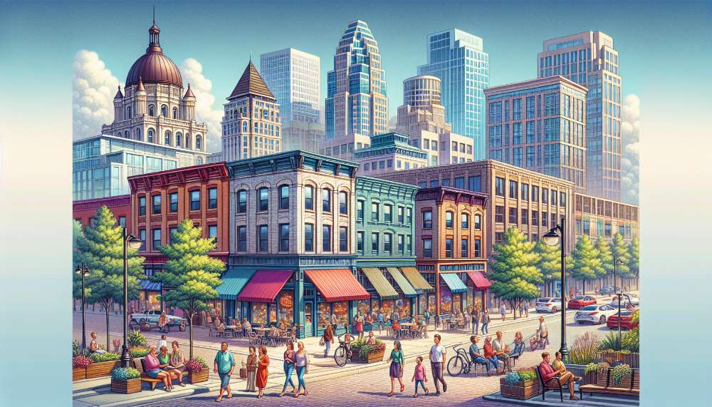 A vibrant street scene in Riverview