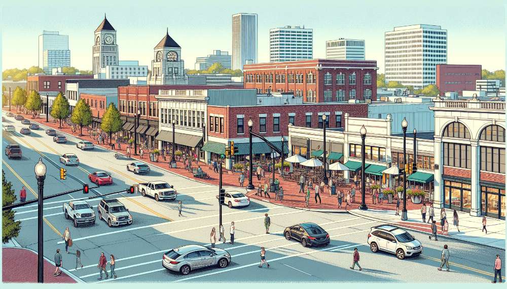 A vibrant street scene in Broken Arrow