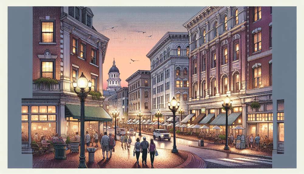 A vibrant street scene in Winchester