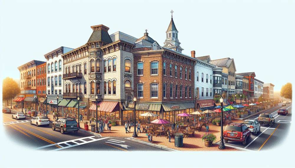 A vibrant street scene in Walnut Ridge