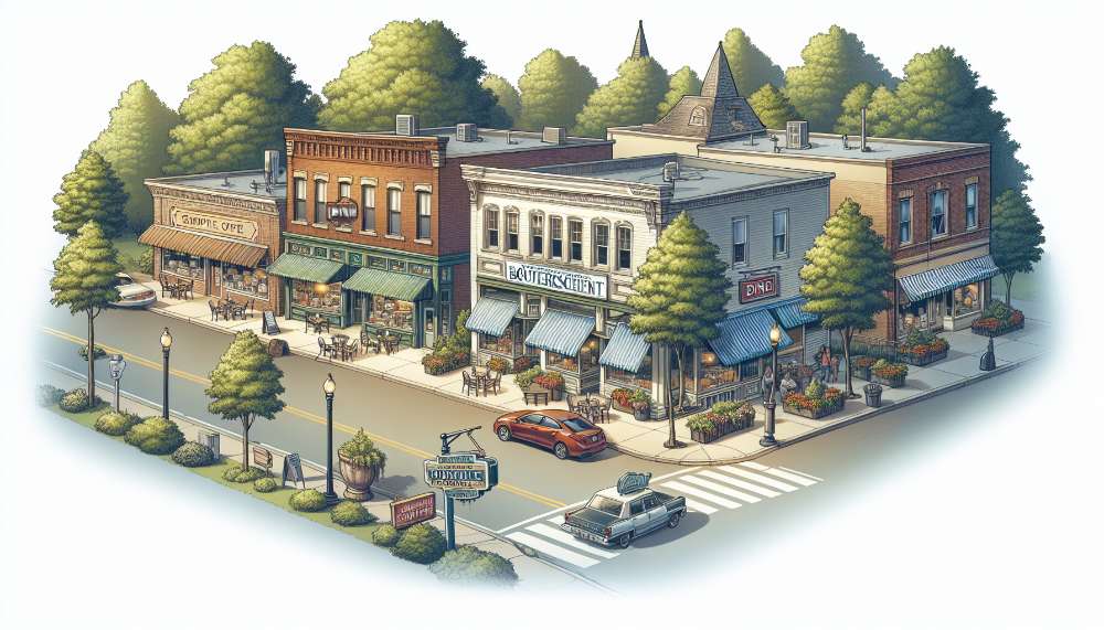 A vibrant street scene in New Carlisle