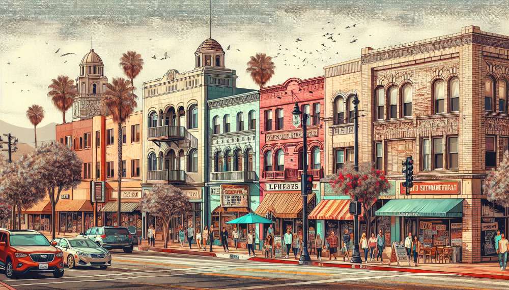 A vibrant street scene in Gladstone