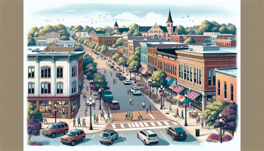 A vibrant street scene in Chaska