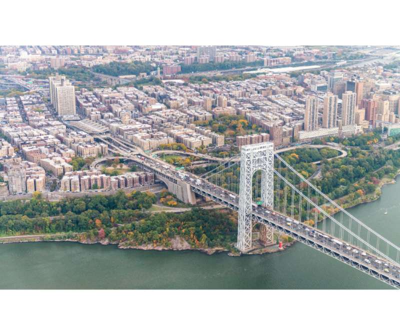 A vibrant street scene in Fort George