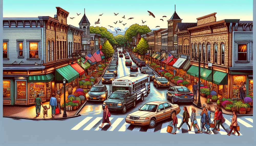 A vibrant street scene in Parsippany-Troy Hills