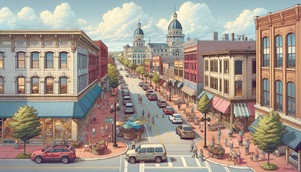 A vibrant street scene in Taylor