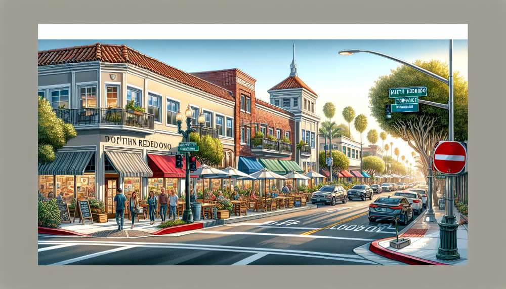 A vibrant street scene in North Redondo