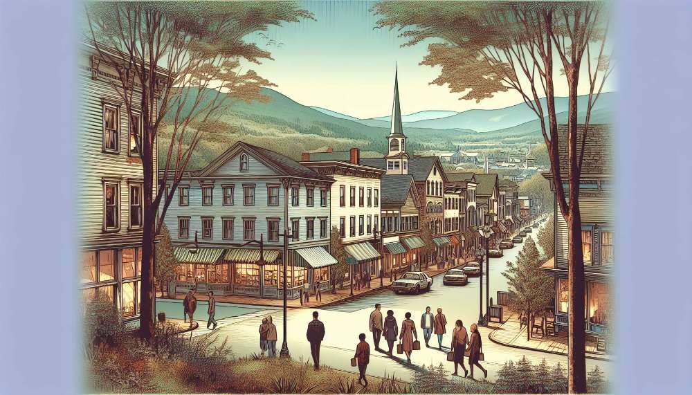 A vibrant street scene in Middletown