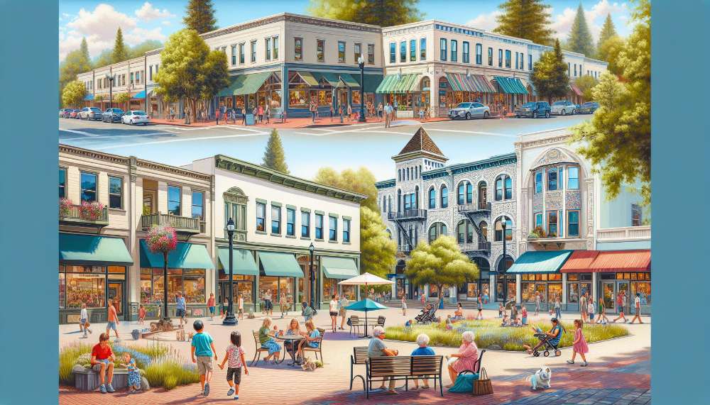 A vibrant street scene in The Willows