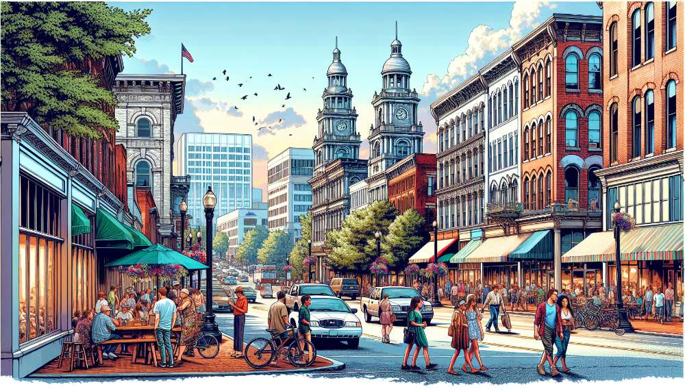 A vibrant street scene in Princeton