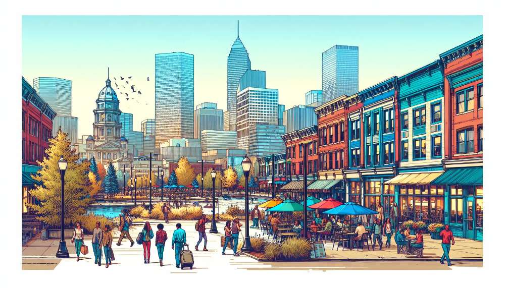 A vibrant street scene in Northeast