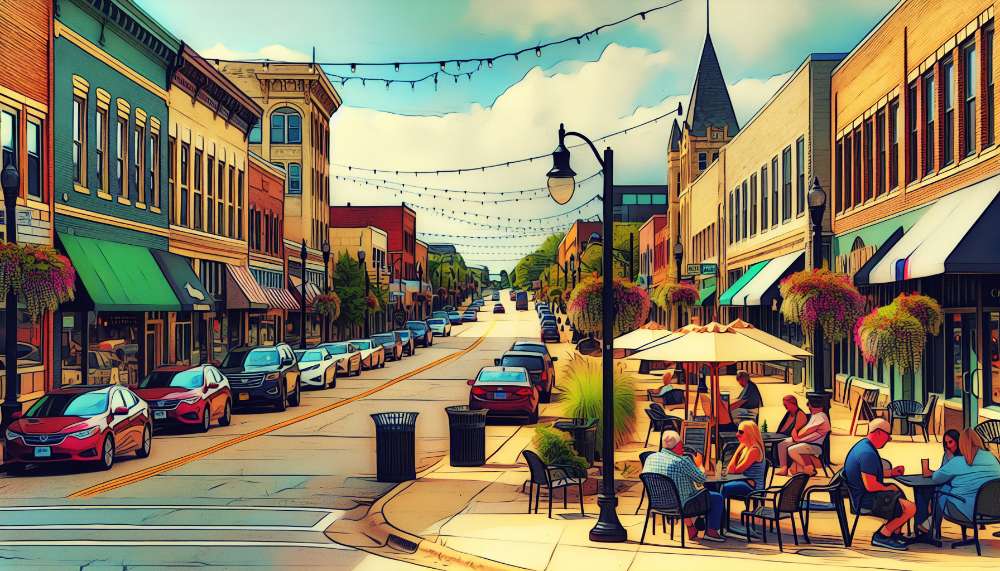 A vibrant street scene in West Carrollton