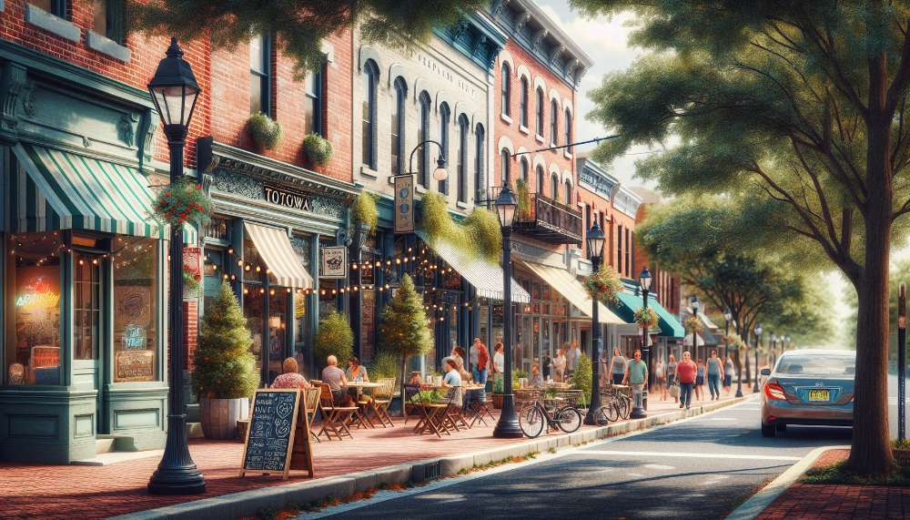 A vibrant street scene in Totowa