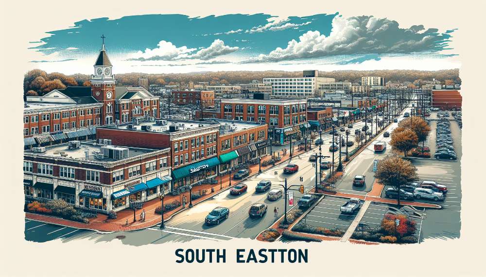 A vibrant street scene in South Easton