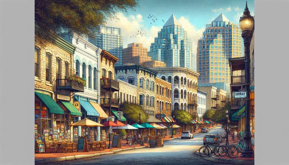 A vibrant street scene in Georgetown