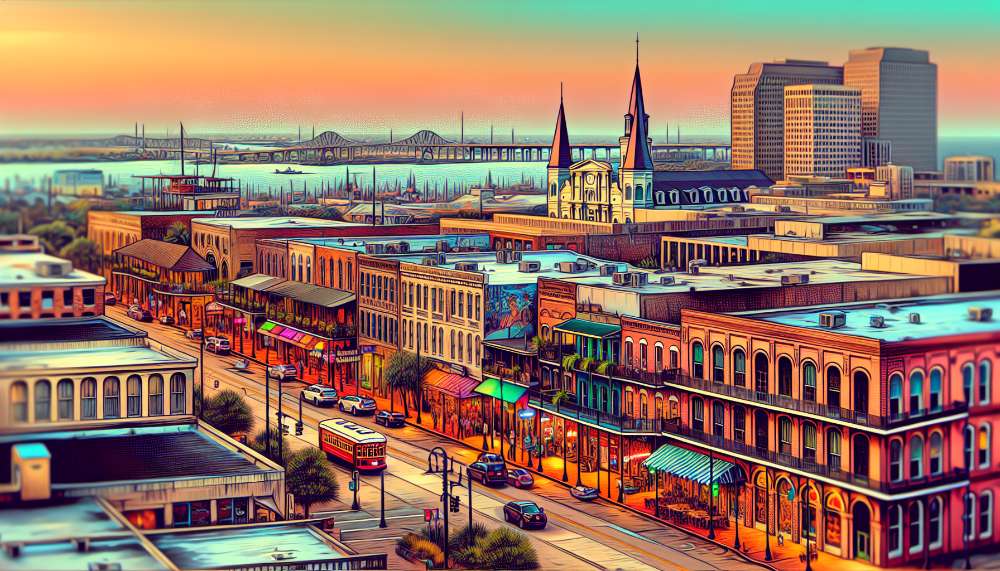 A vibrant street scene in Charlotte Court House