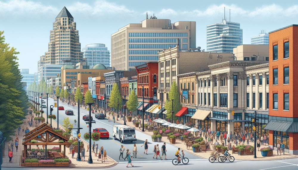 A vibrant street scene in Waterloo