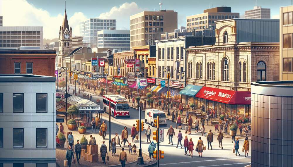 A vibrant street scene in Brigadoon