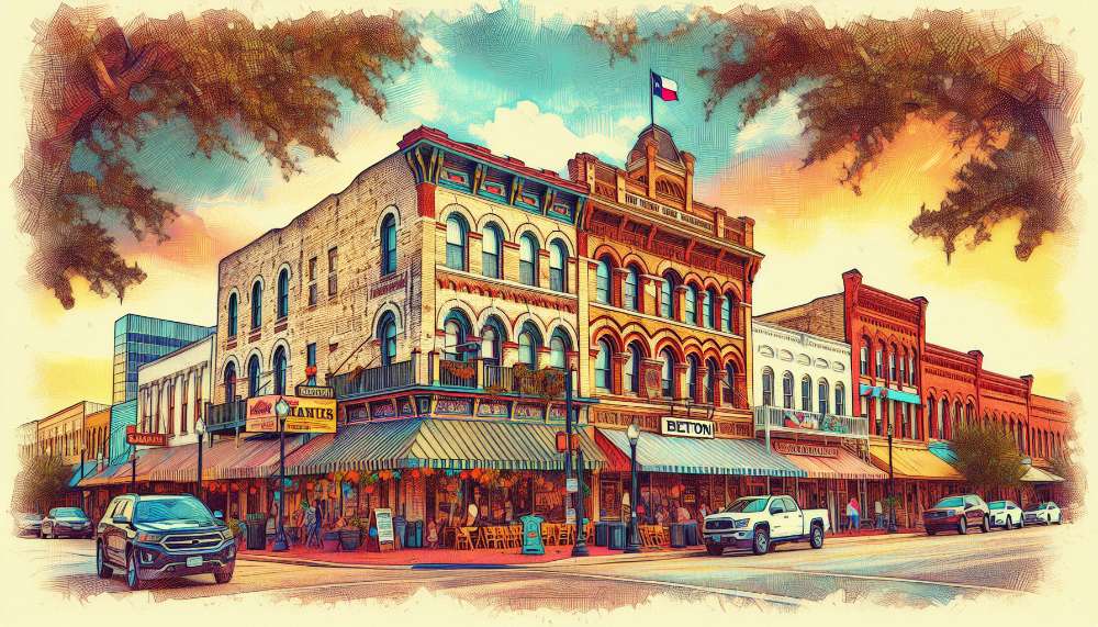 A vibrant street scene in Belton