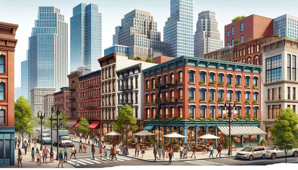 A vibrant street scene in New Jersey