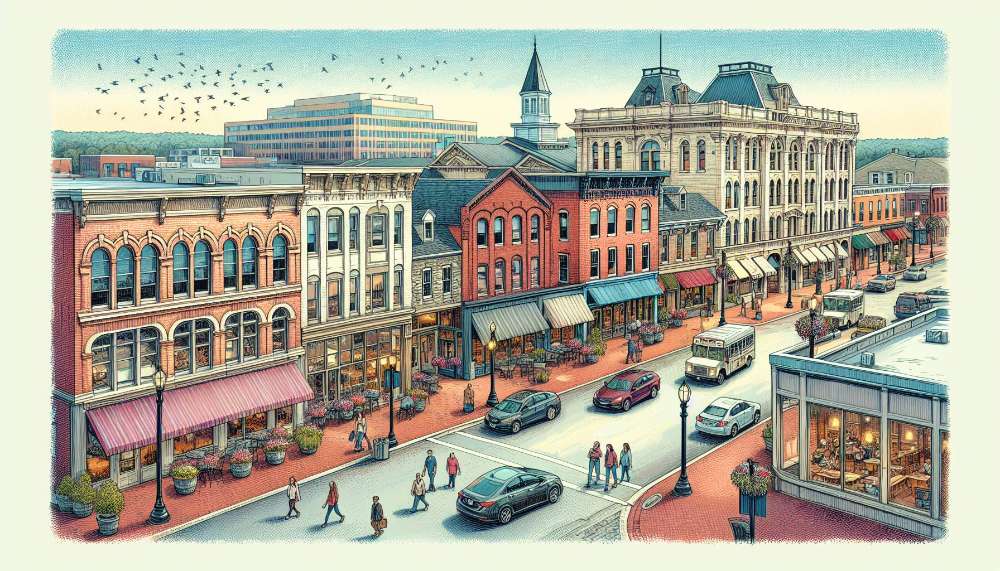 A vibrant street scene in Oakdale Farms