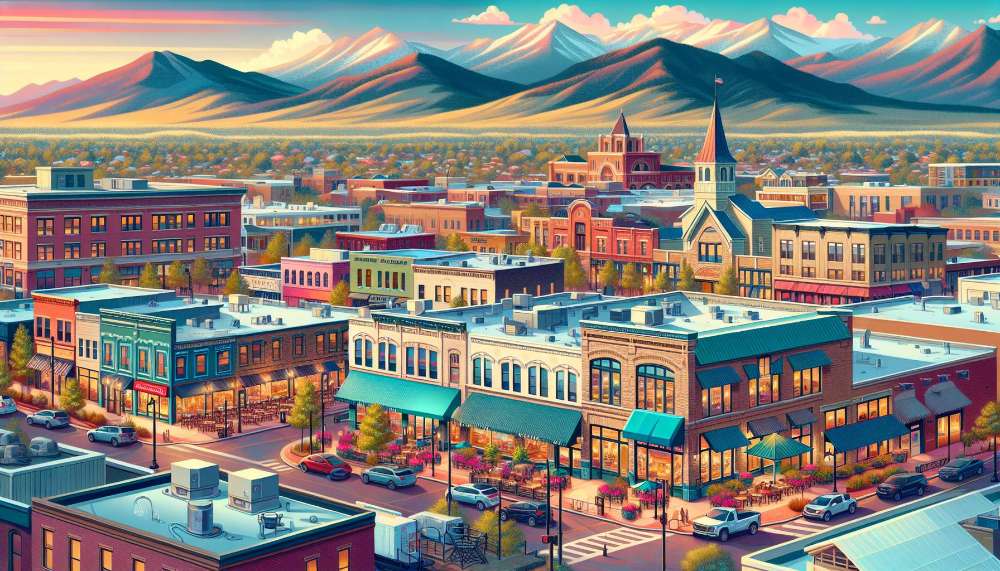 A vibrant street scene in Broomfield