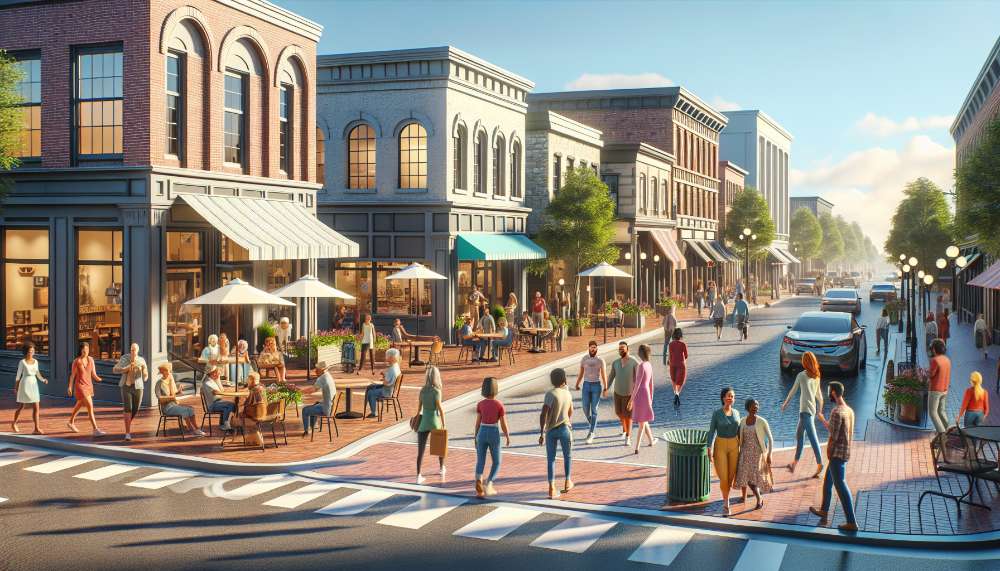 A vibrant street scene in Shandon