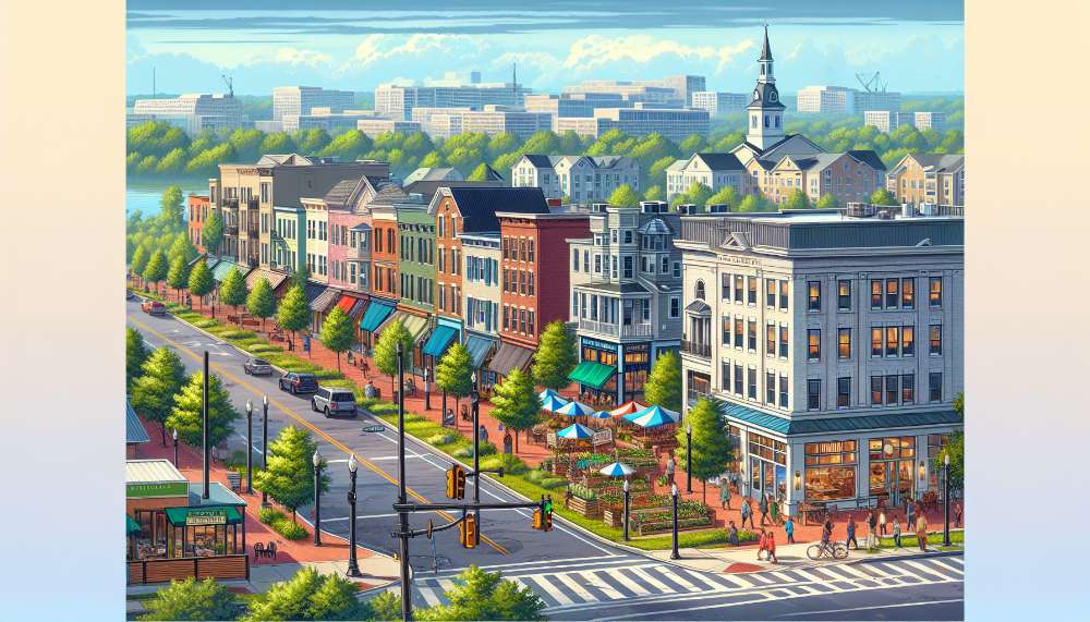 A vibrant street scene in West Springfield