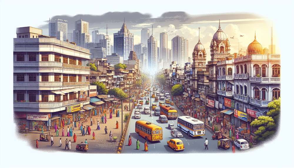 A vibrant street scene in Pimpri-Chinchwad