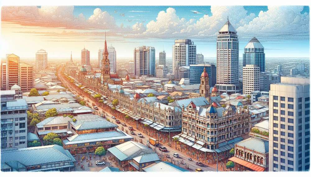 A vibrant street scene in Australia