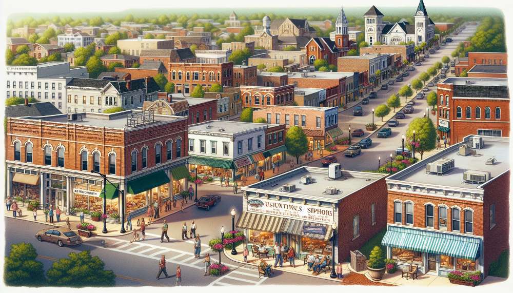 A vibrant street scene in Greenbriar