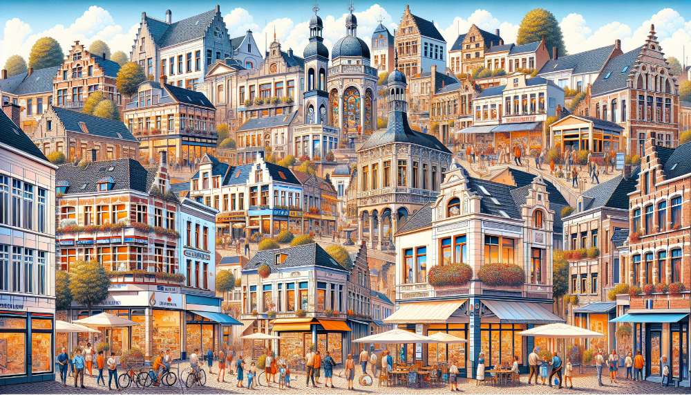 A vibrant street scene in Denderleeuw