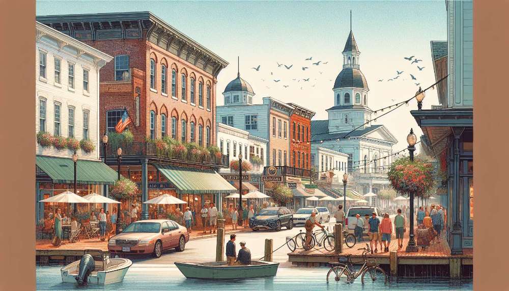 A vibrant street scene in Suffolk