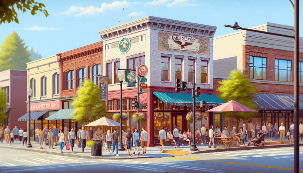 A vibrant street scene in Lake Stevens