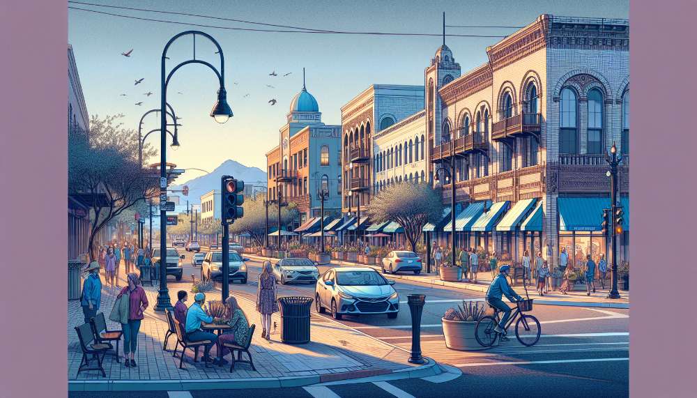 A vibrant street scene in Locust Valley