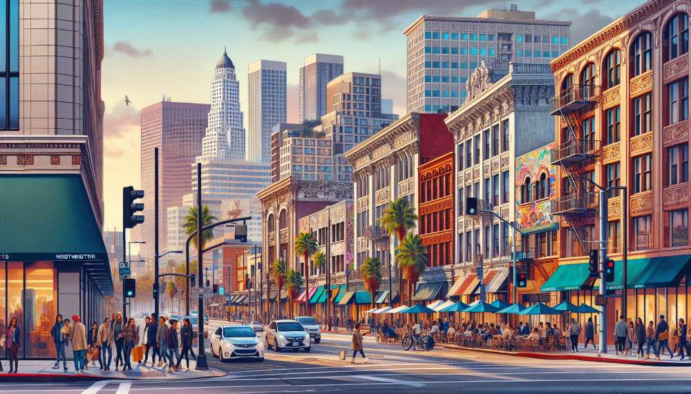 A vibrant street scene in Westminster