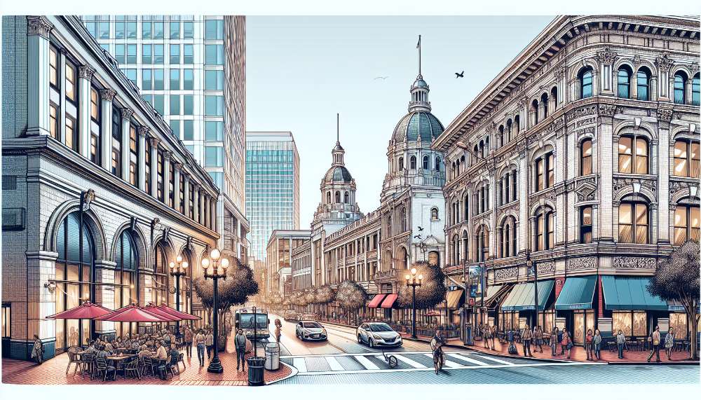 A vibrant street scene in Kooser