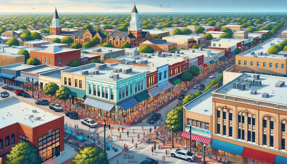 A vibrant street scene in Wylie