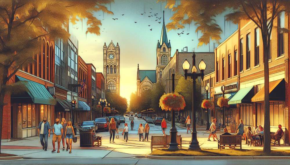 A vibrant street scene in Edison