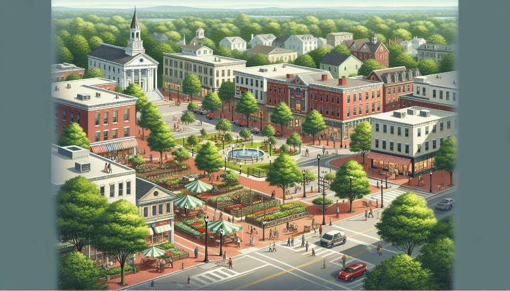 A vibrant street scene in Paramus